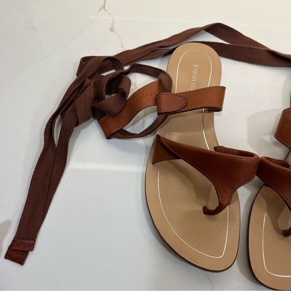 Sarah Flint Tan Leather Sandals - Picture 6 of 13